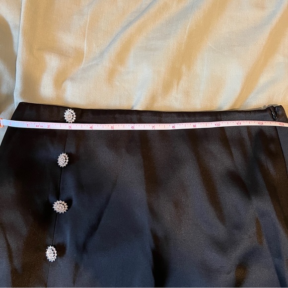 H&M Rhinestone Black Satin Skirt - Picture 2 of 5